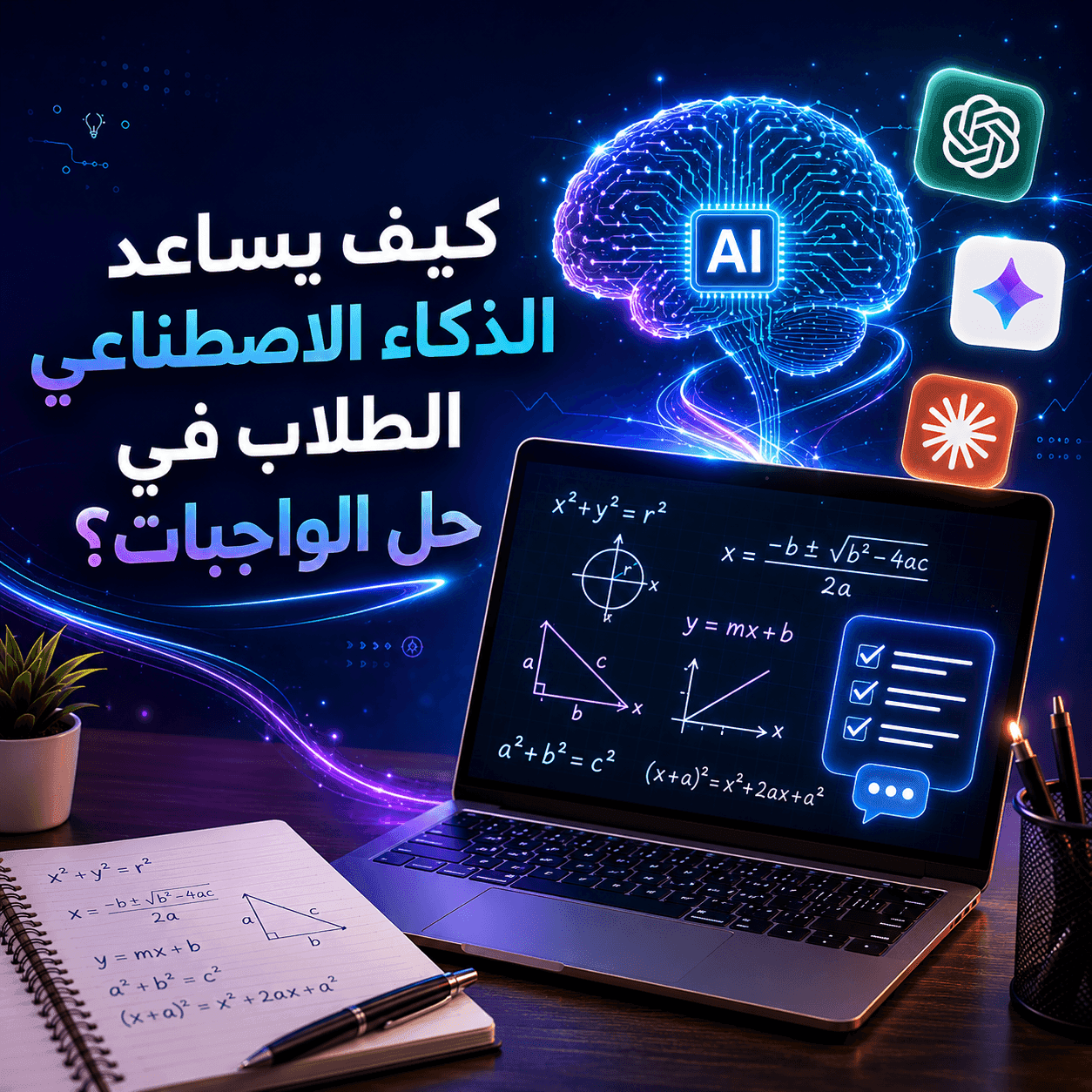 كيف يساعد الذكاء الاصطناعي الطلاب في حل الواجبات؟